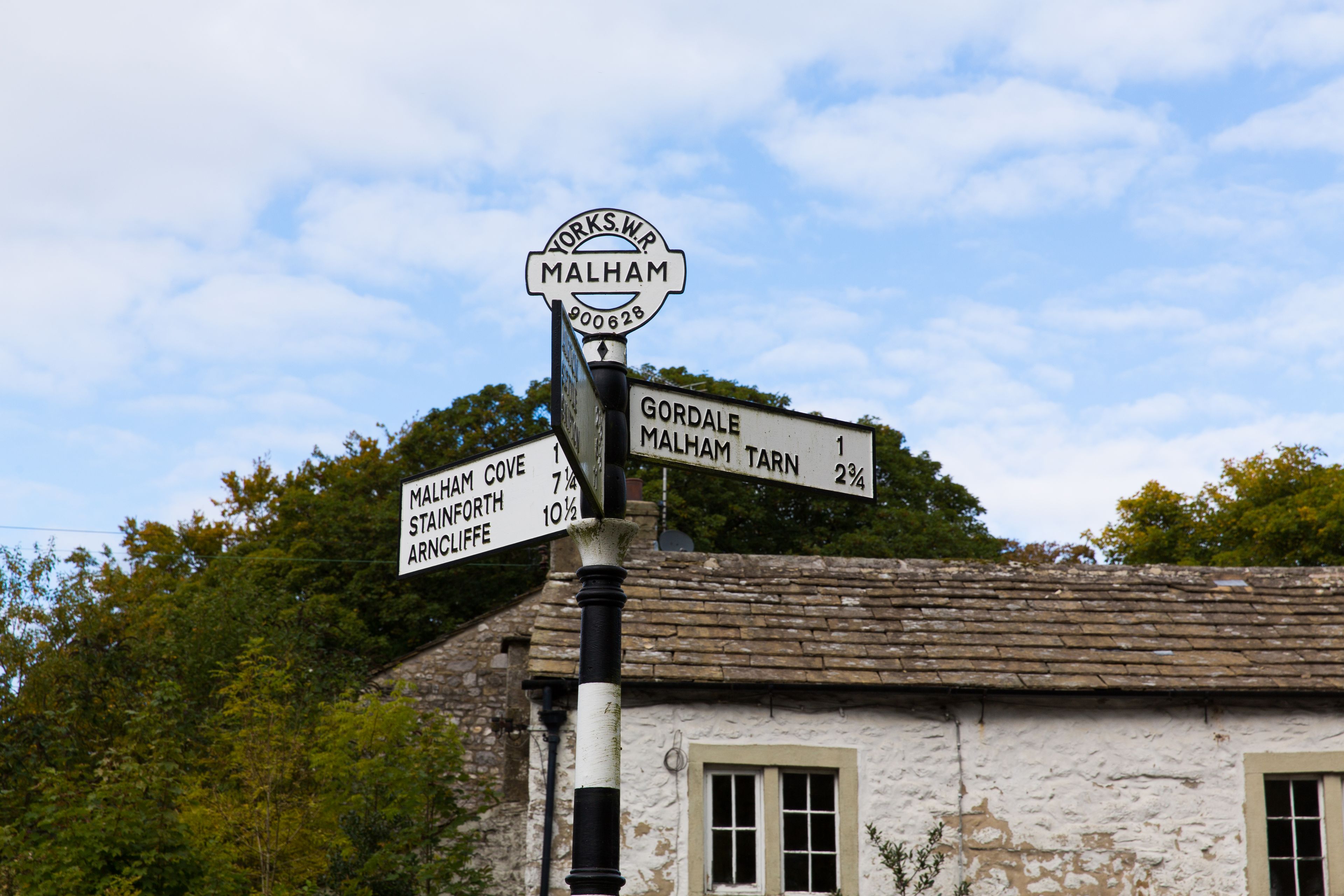 sign post in malham village