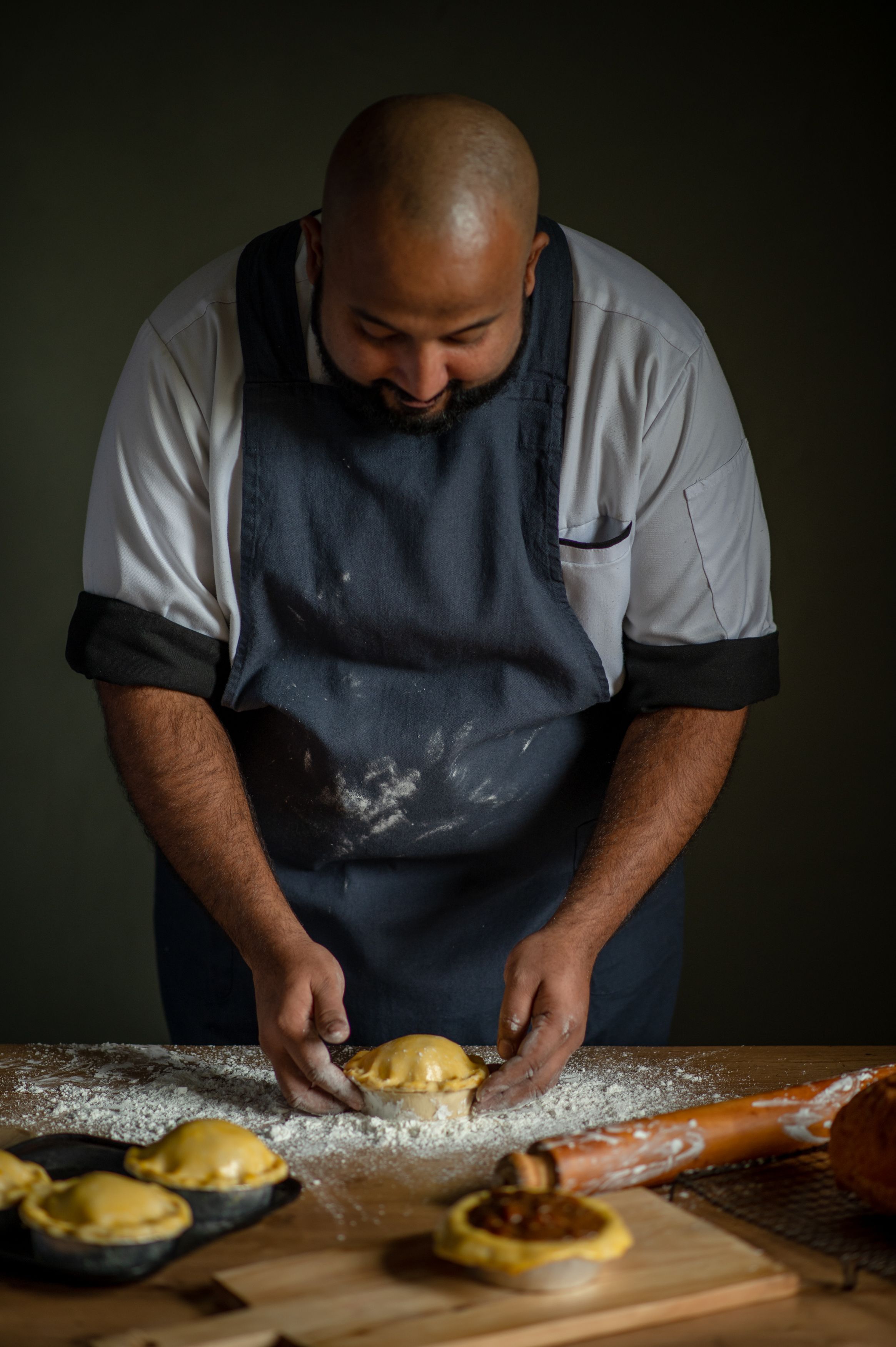 chef making pies