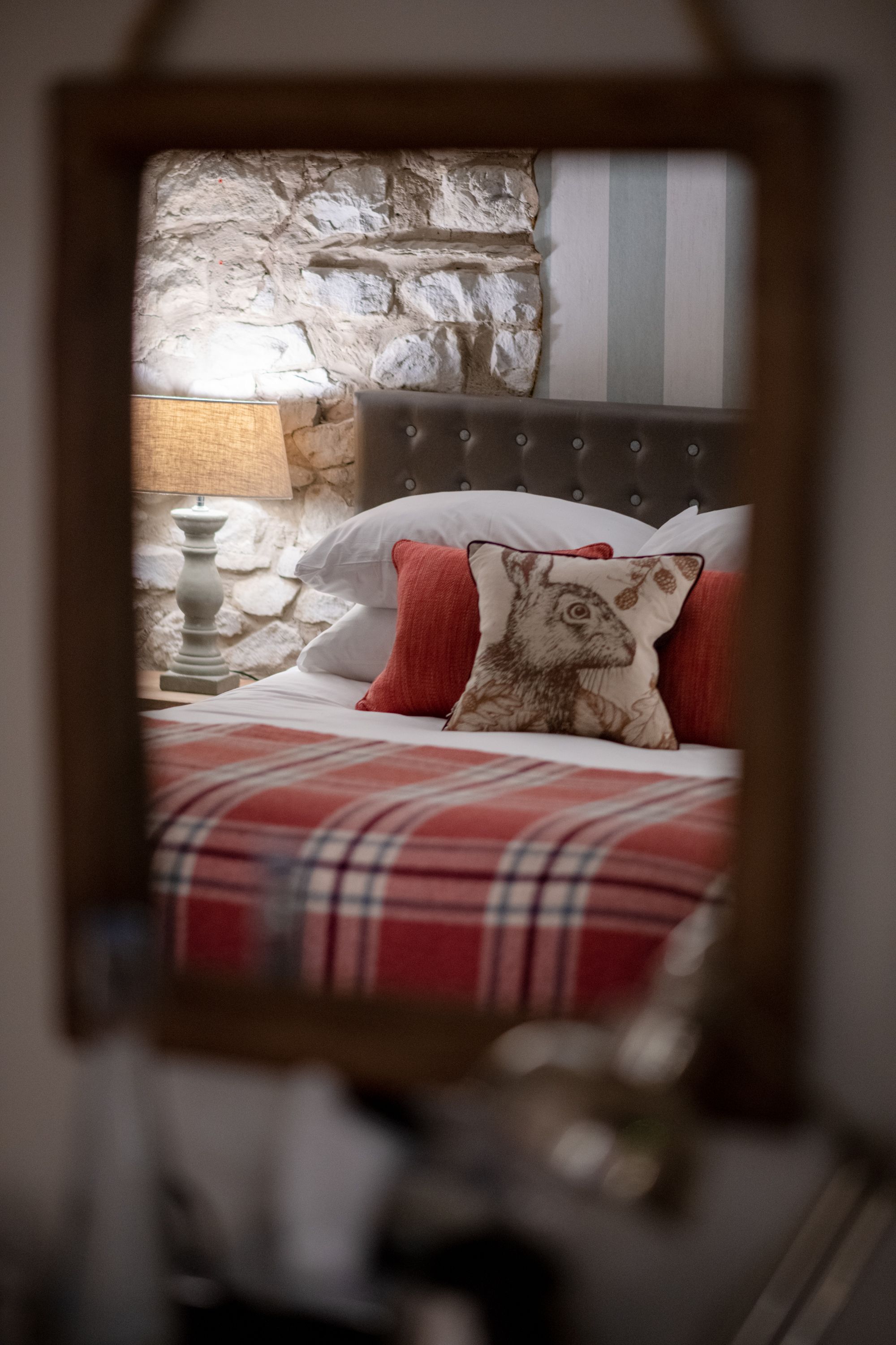 Mirror shot of bed