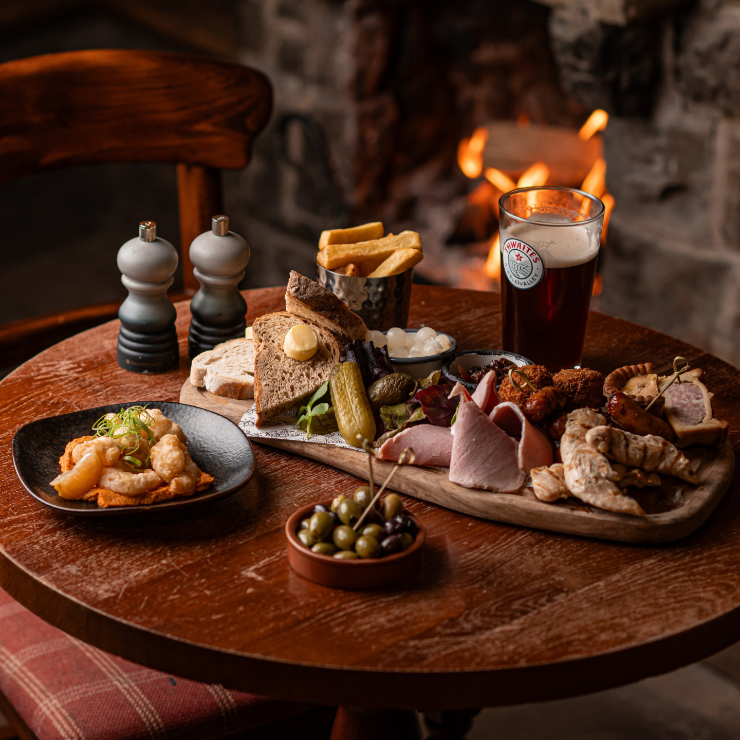 ploughmans platter of food