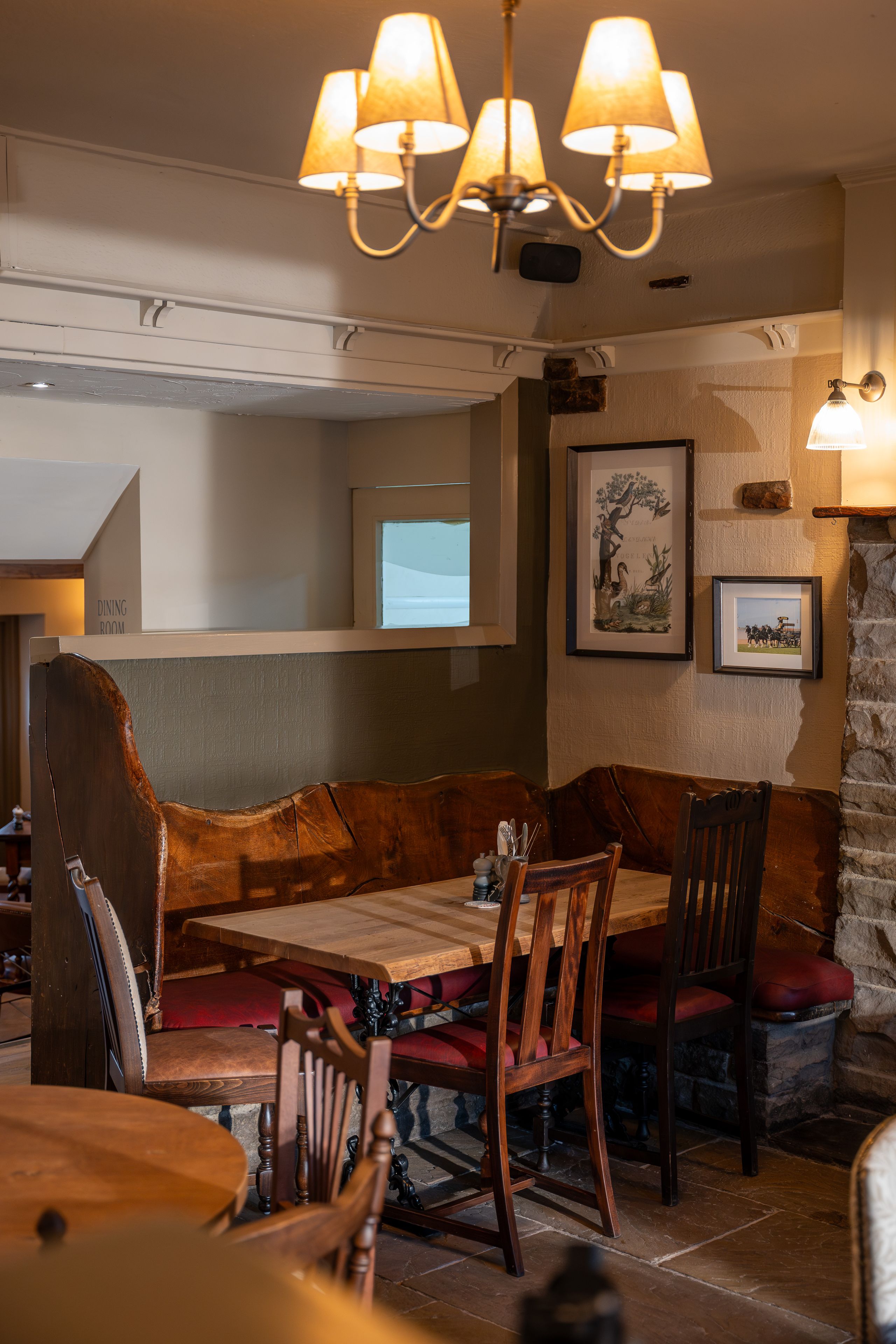 bar area booth seating at the lister arms